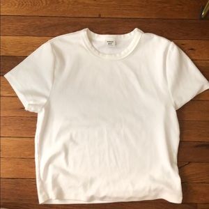 Plain white T shirt